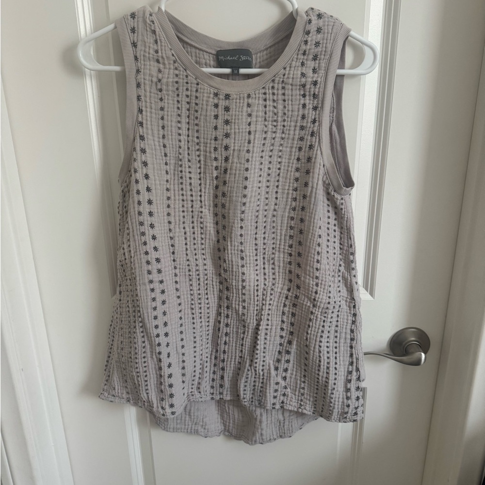 Michael Stars Textured Cream Tank Top